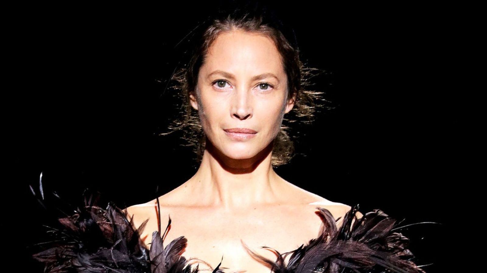 La supermodelo Christy Turlington en su desfile de esta semana