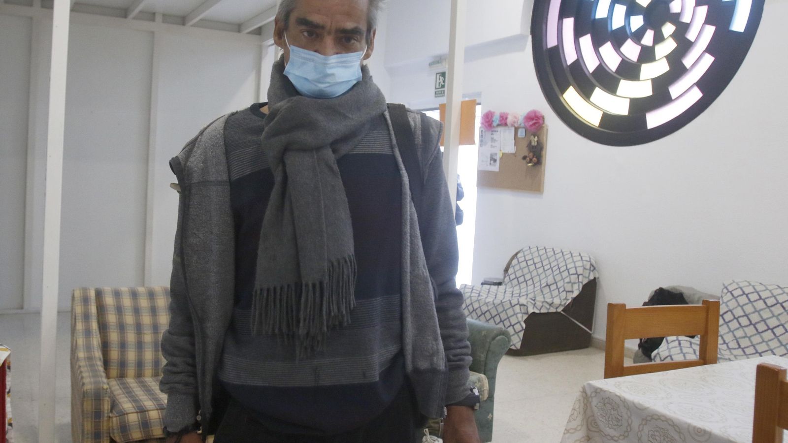 Jorge López, uno de los usuarios que recibe asistencia en el centro de día