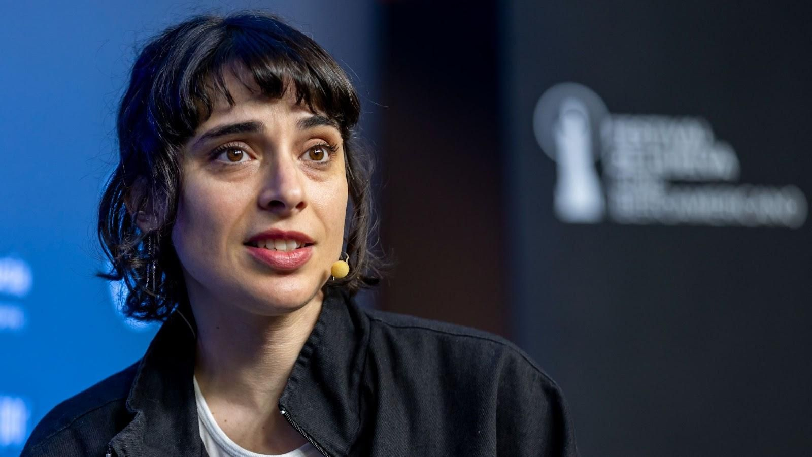 Lucía Garibaldi, en rueda de prensa.