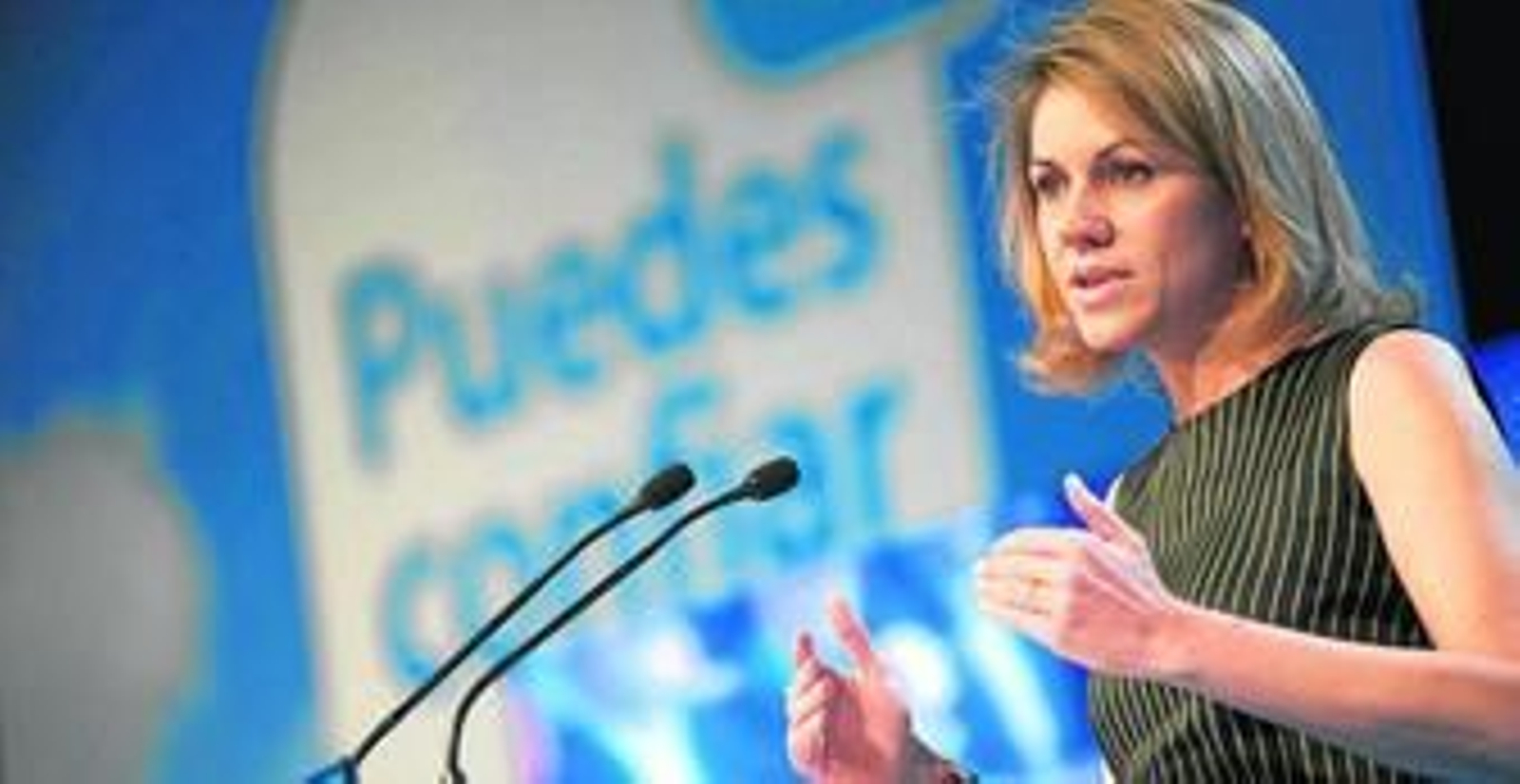 María Dolores de Cospedal, en una reunión de los populares celebrada en Toledo el pasado fin de semana.