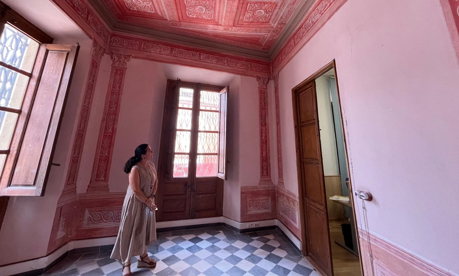 Sala Rosa del Palacete de Torcuato Soler Bolea en Cuevas del Almanzora.