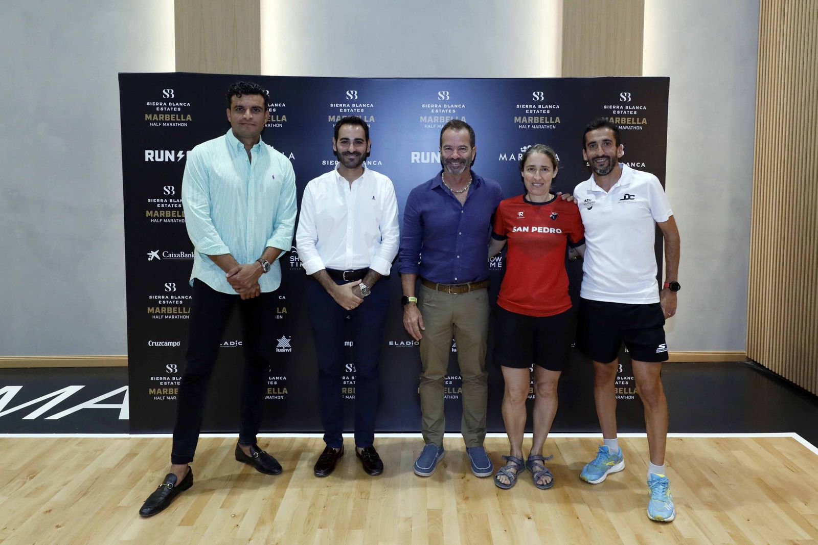 El acto de presentación de la prueba deportiva.