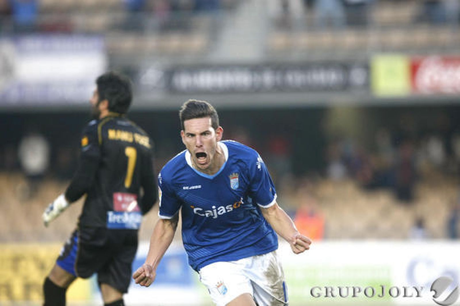 Álvaro Rey celebra el 1-1, alegría que duró bien poco en los xerecistas

Foto: Pascual