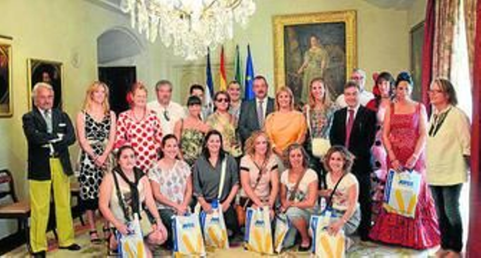 Un momento de la recepción de ayer en el Ayuntamiento.