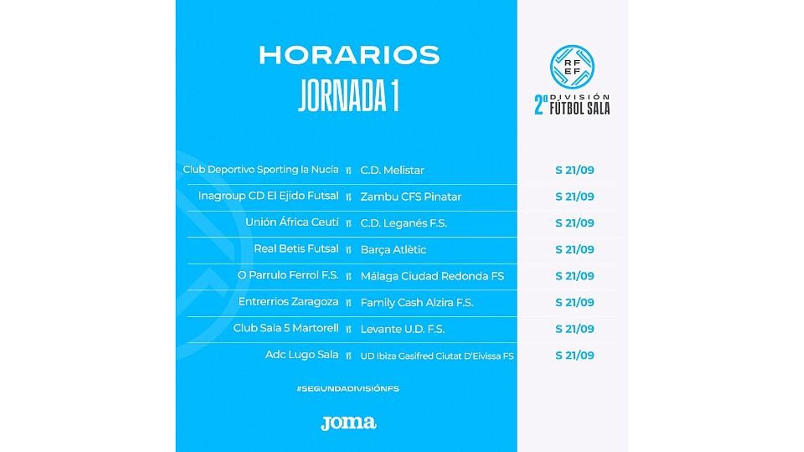 Horario de la primera jornada