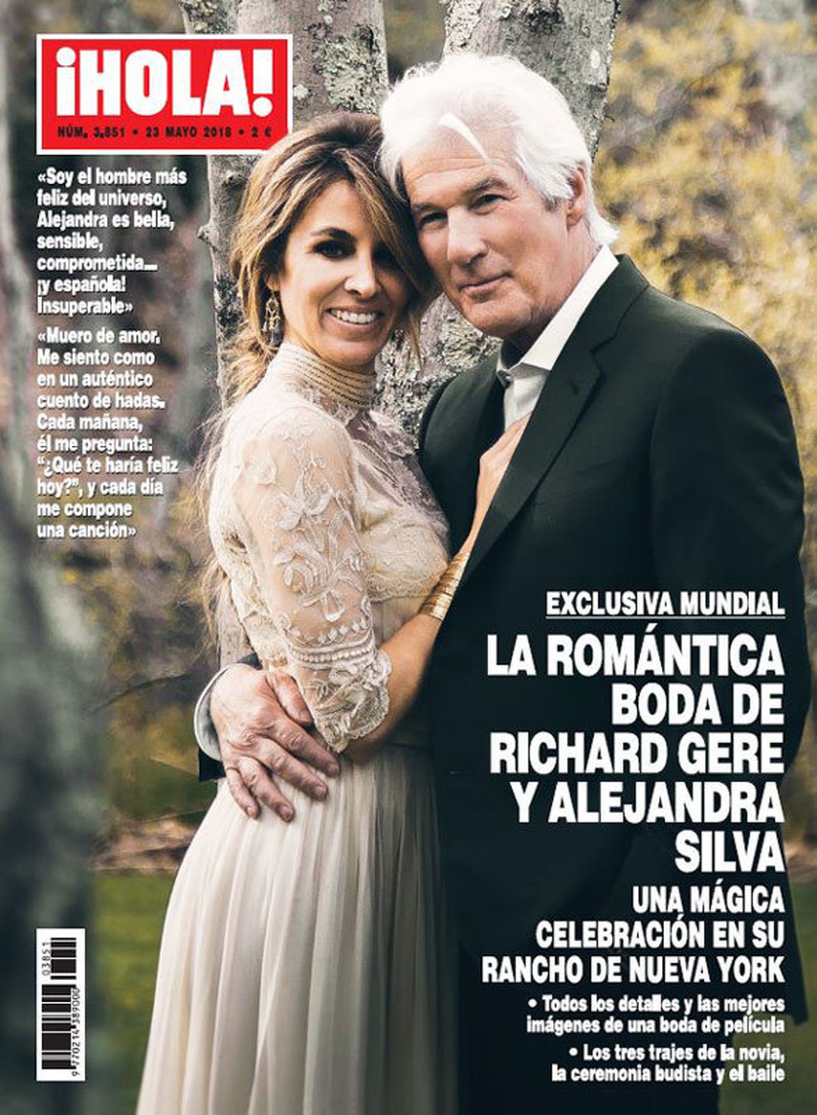 '¡Hola!' da todos los detalles de la boda de Richard Gere