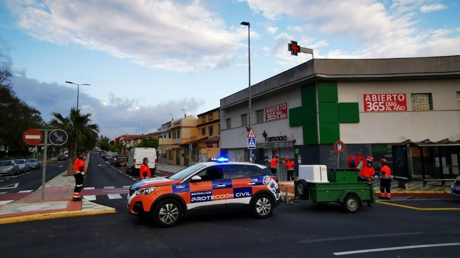 Una vista de Bormujos durante el estado de alarma.