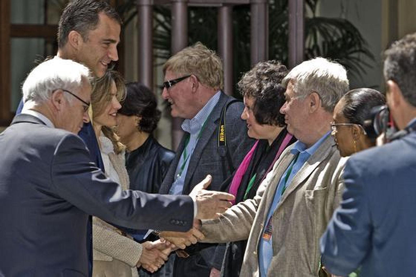 Los Príncipes de Asturias clausuran el Congreso Mundial de Periodismo en Cádiz.   Foto: Julio Gonzalez