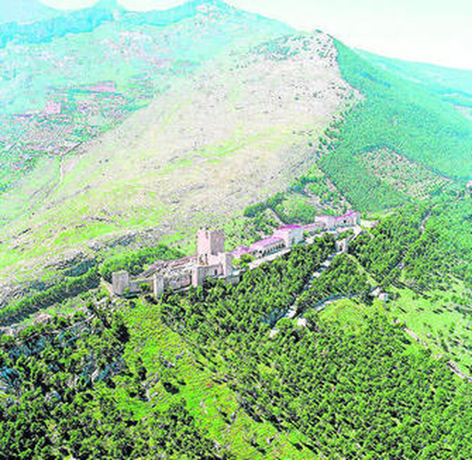 Vista aérea del Parador de Jaén.