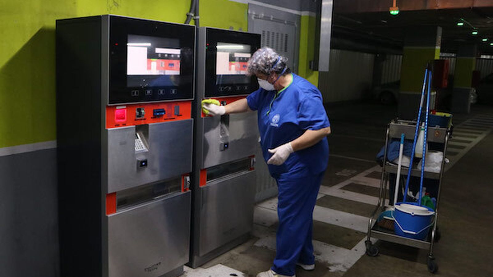 Limpieza de los cajeros