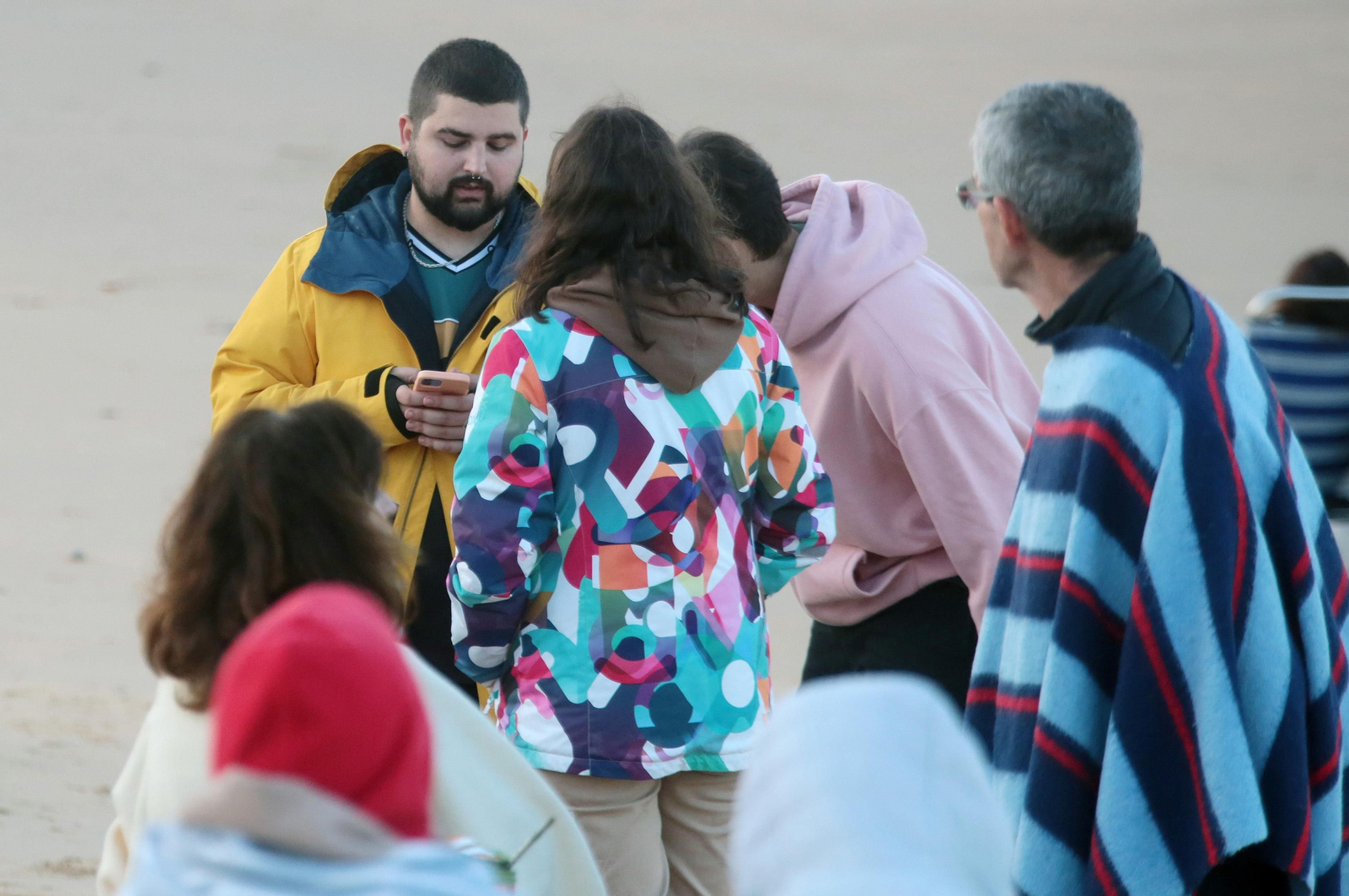 Imágenes del ambiente para ver el lanzamiento del cohete Miura 1