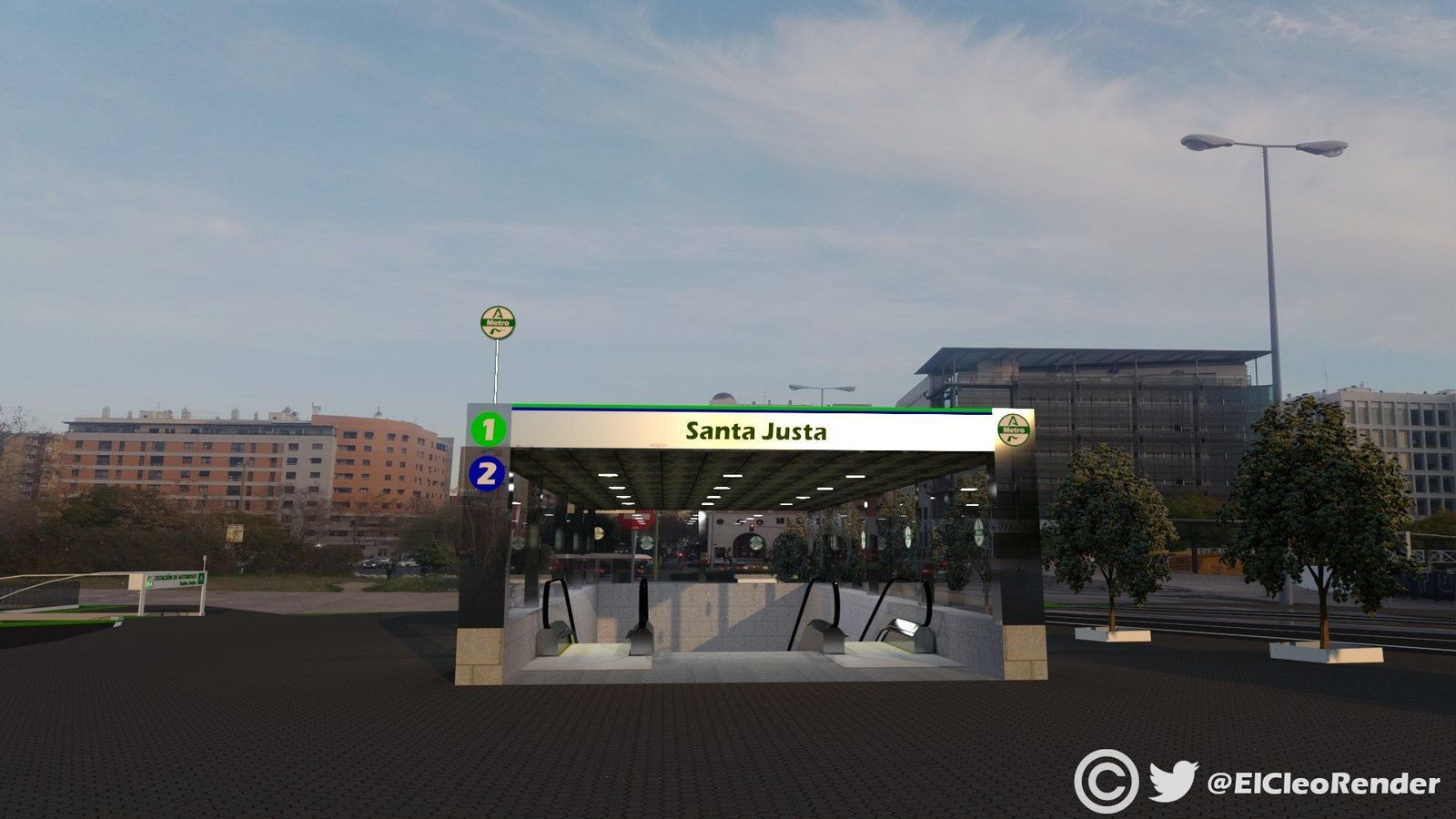 Exterior de la estación de Santa Justa