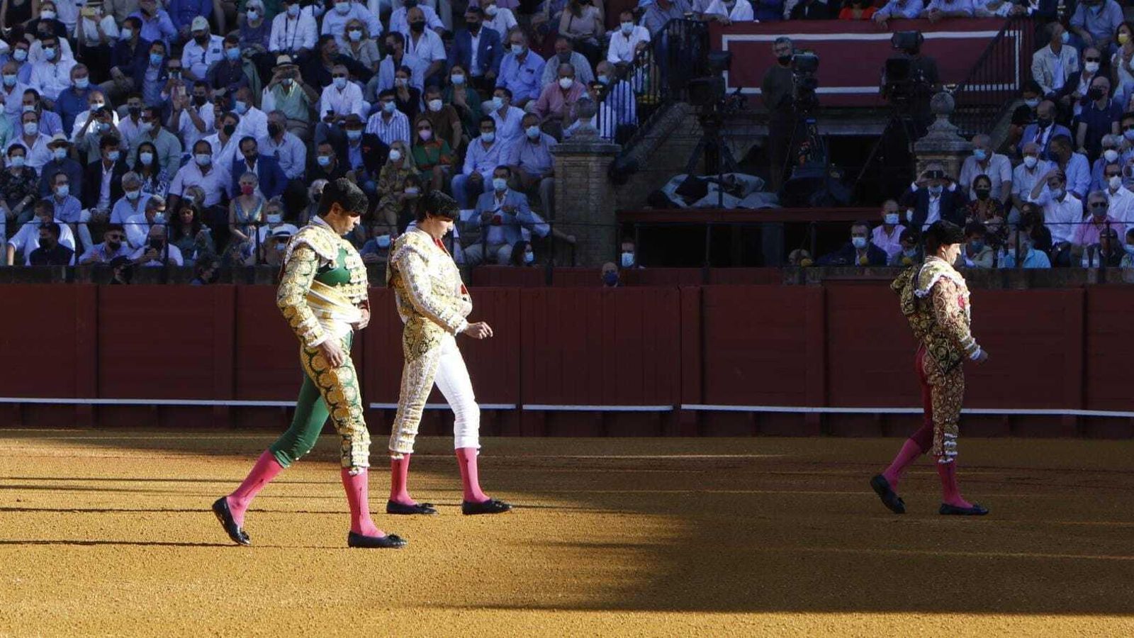 Paseíllo de los toreros de este sábado.