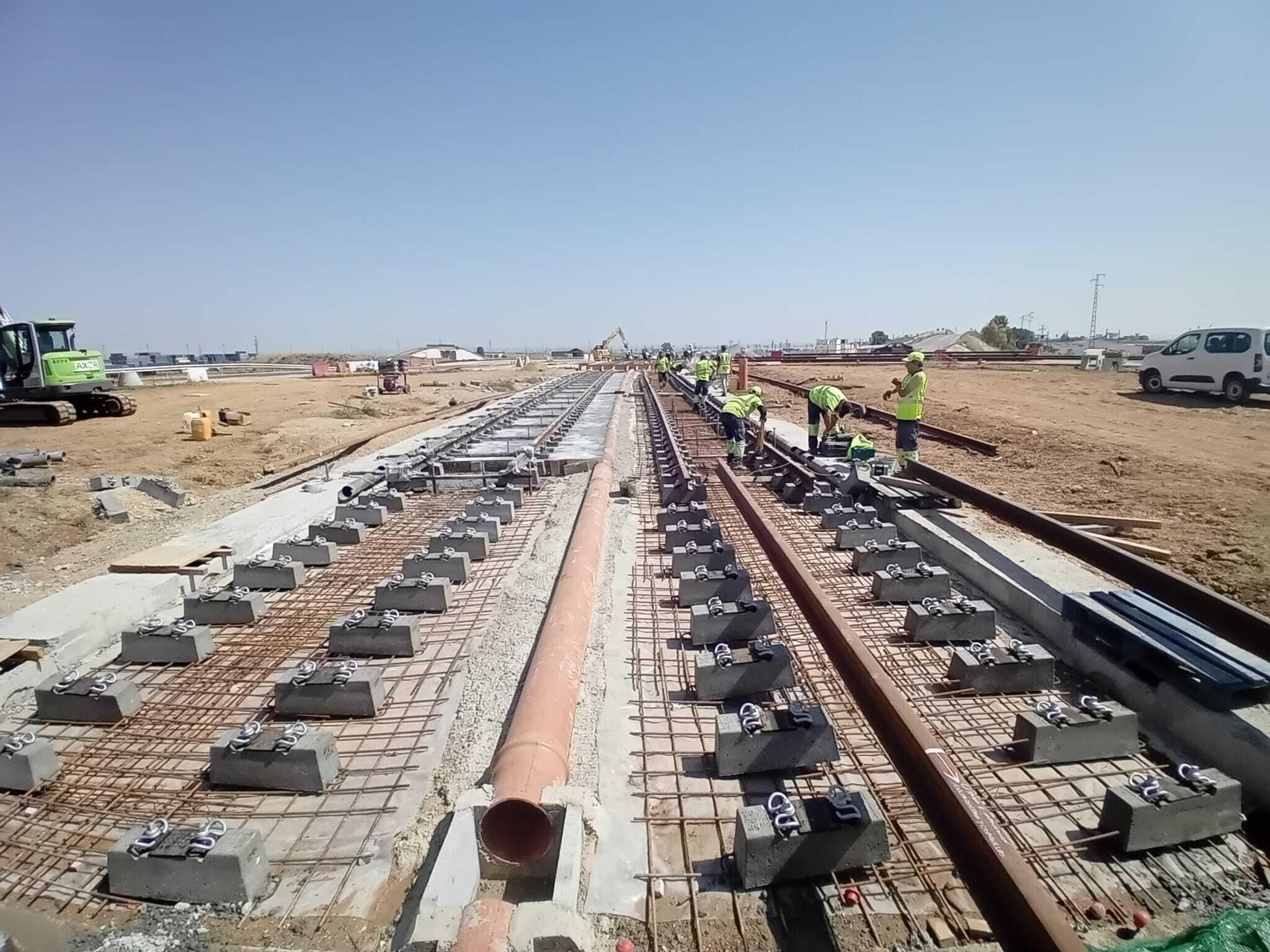 Obras de la línea 3 del Metro de Sevilla.