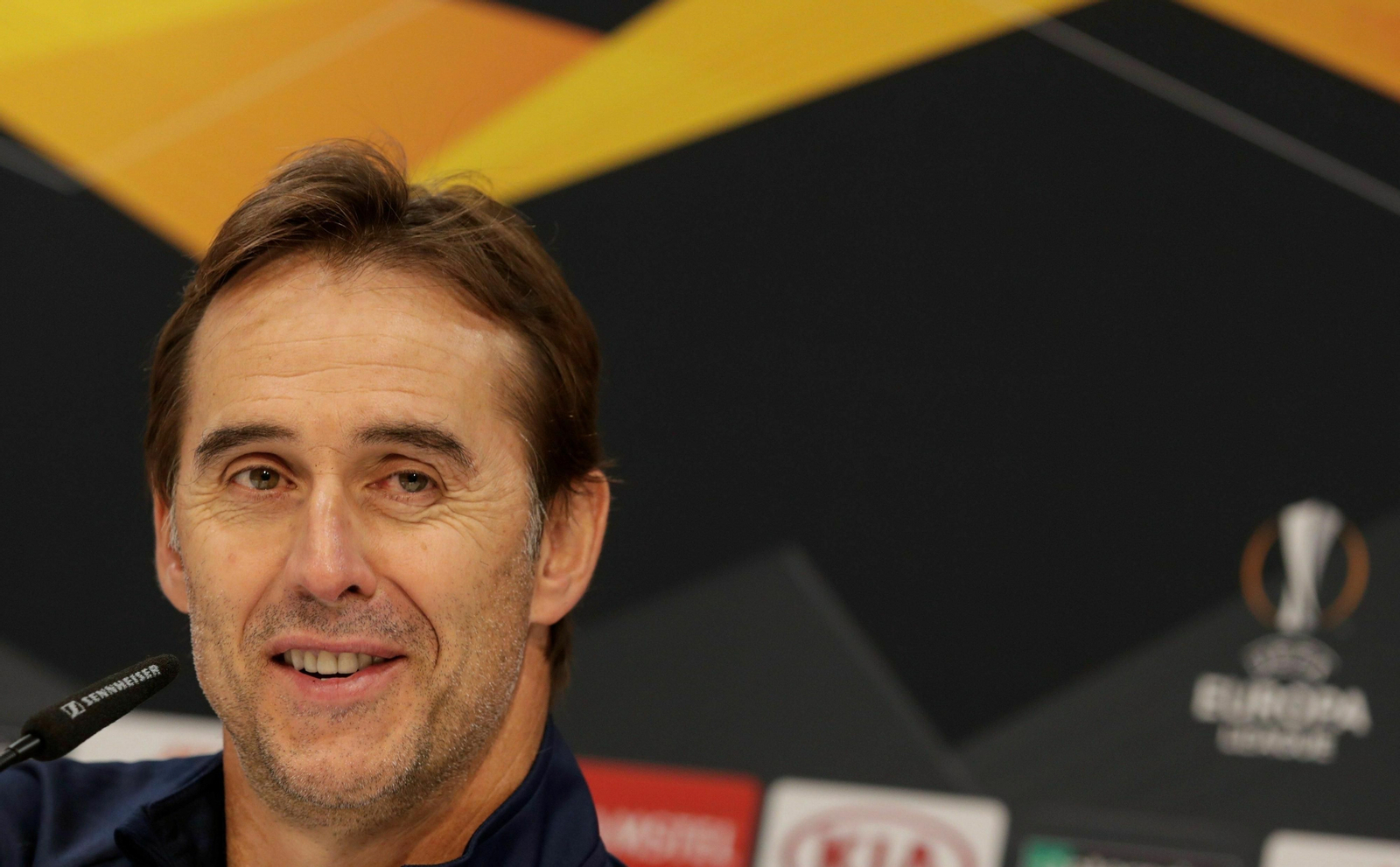 Lopetegui, durante la rueda de prensa previa al choque