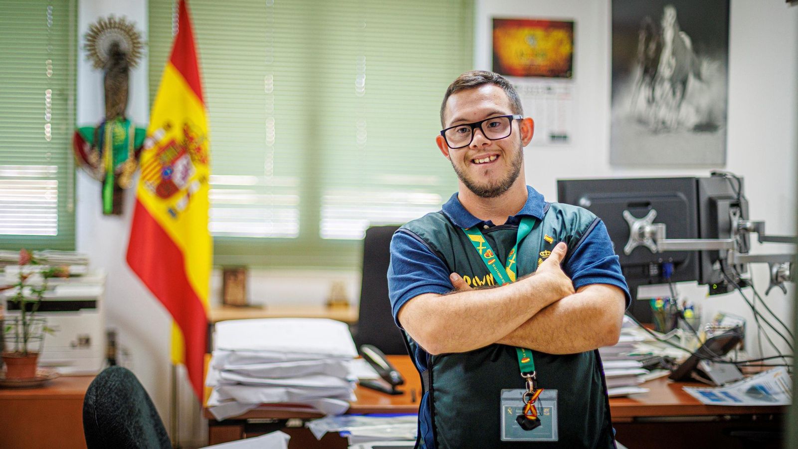 Alberto Gil, posando en su lugar de trabajo.