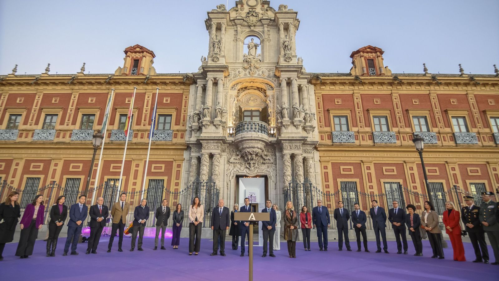 Acto del 25-N, en el Palacio de San Telmo.