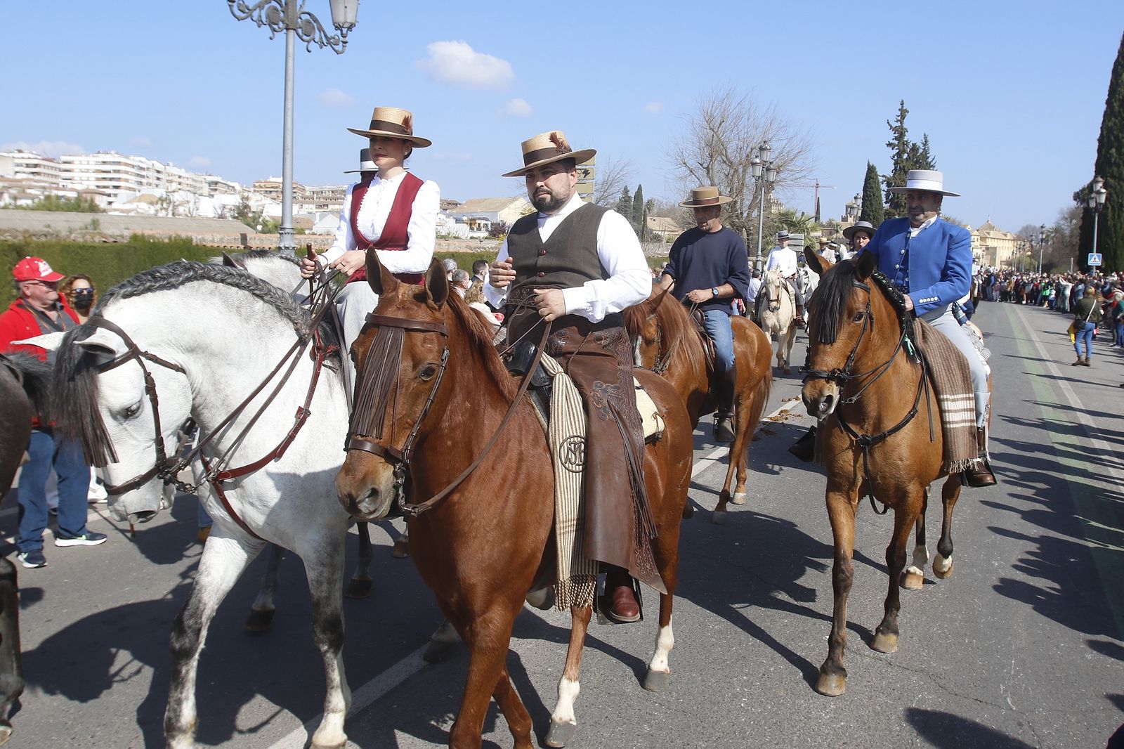La marcha hípica en Córdoba por el 28-F, en fotografias.