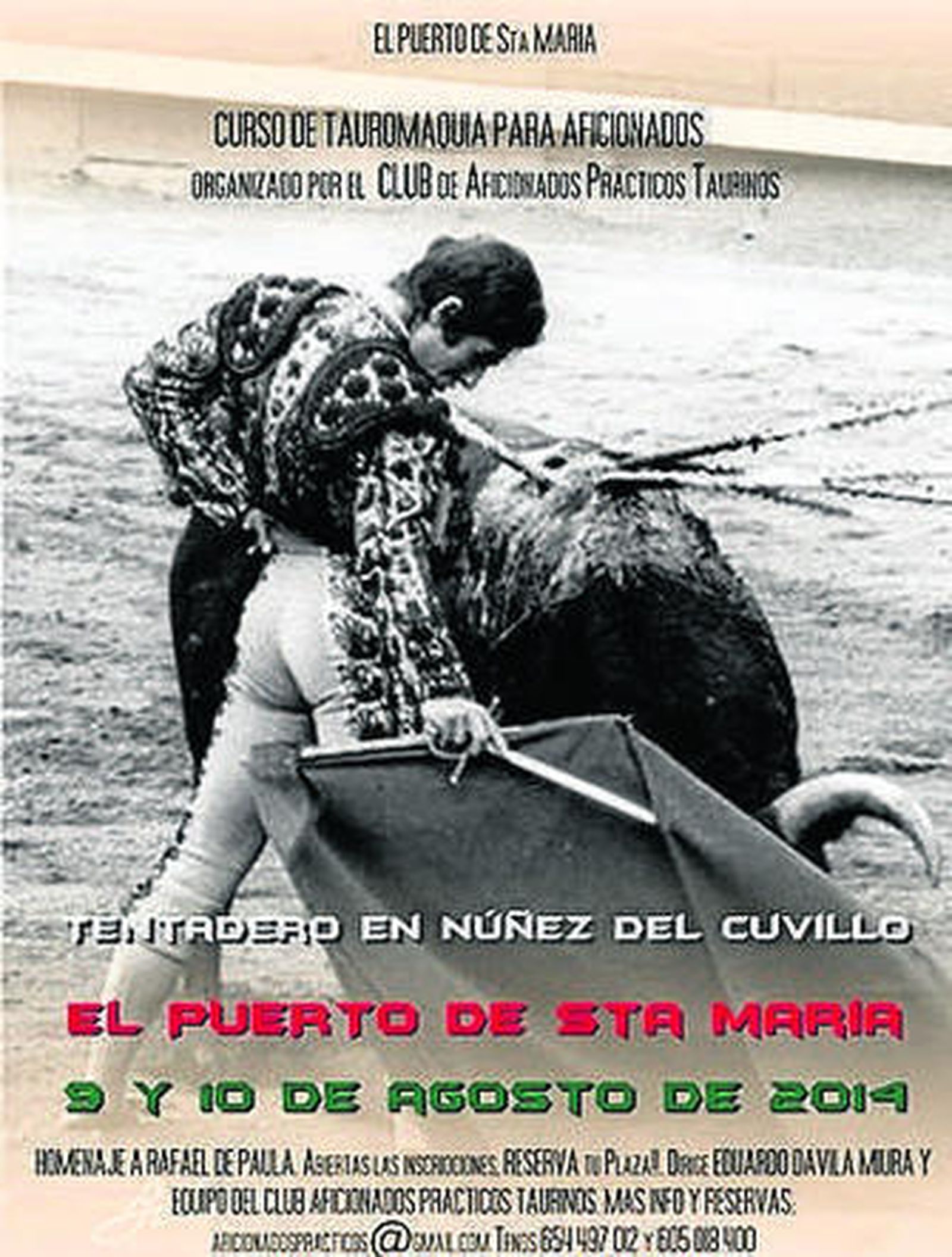 El cartel dedicado a Rafael de Paula.