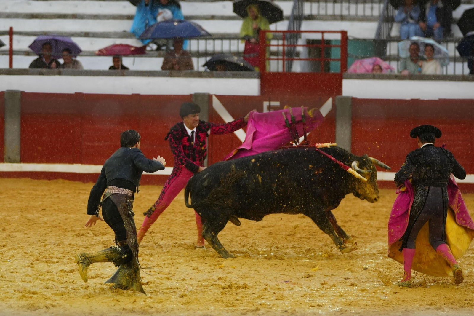 La corrida de rejones de la Feria de Pozoblanco, suspendida por la lluvia