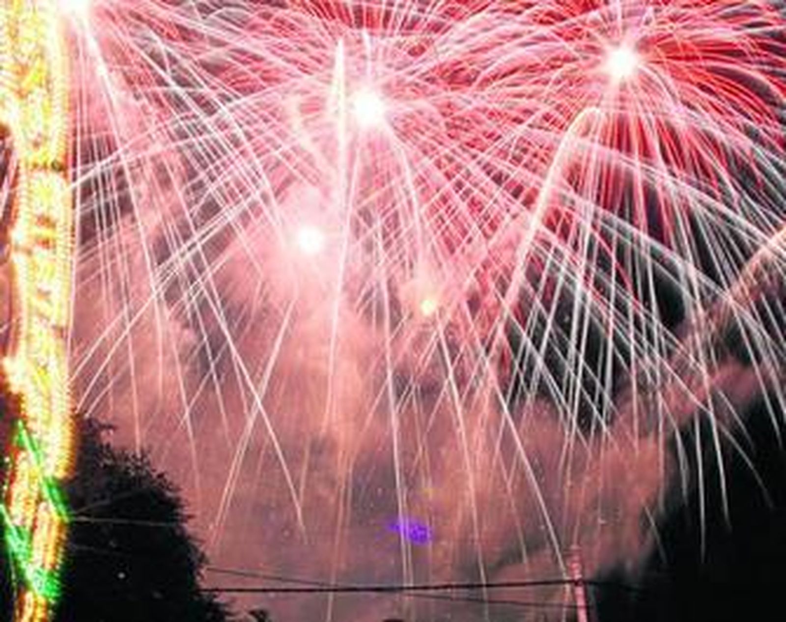 Un instante de los fuegos artificiales del año pasado.