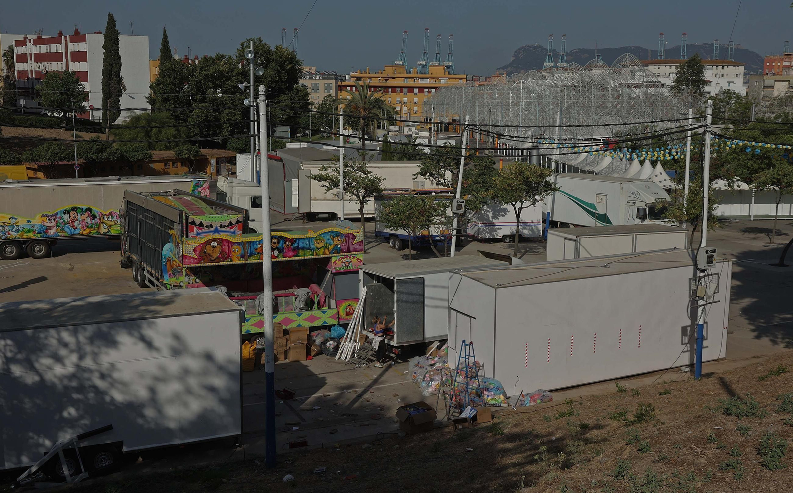 Fotos del desmontaje de la Feria Real de Algeciras