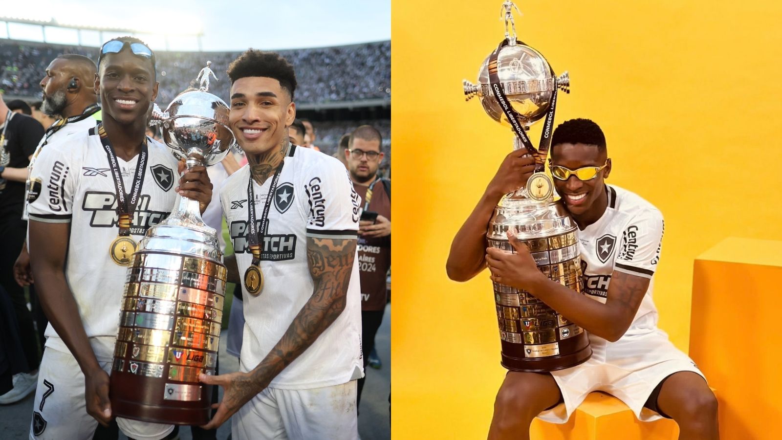 Luiz Henrique fotografiado con el nuevo título conseguido en Botafogo