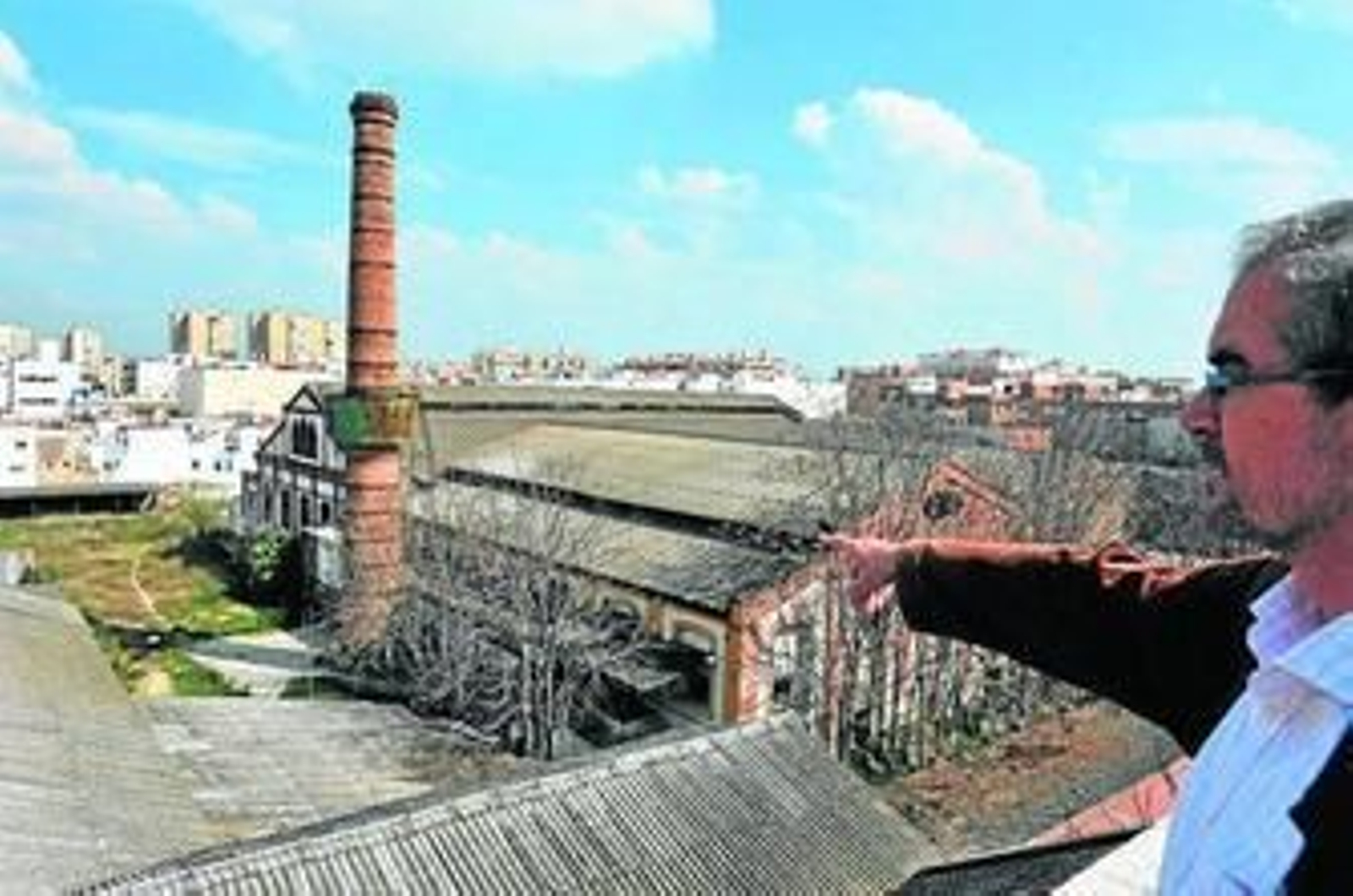 Perspectiva de la Fábrica de Vidrio.