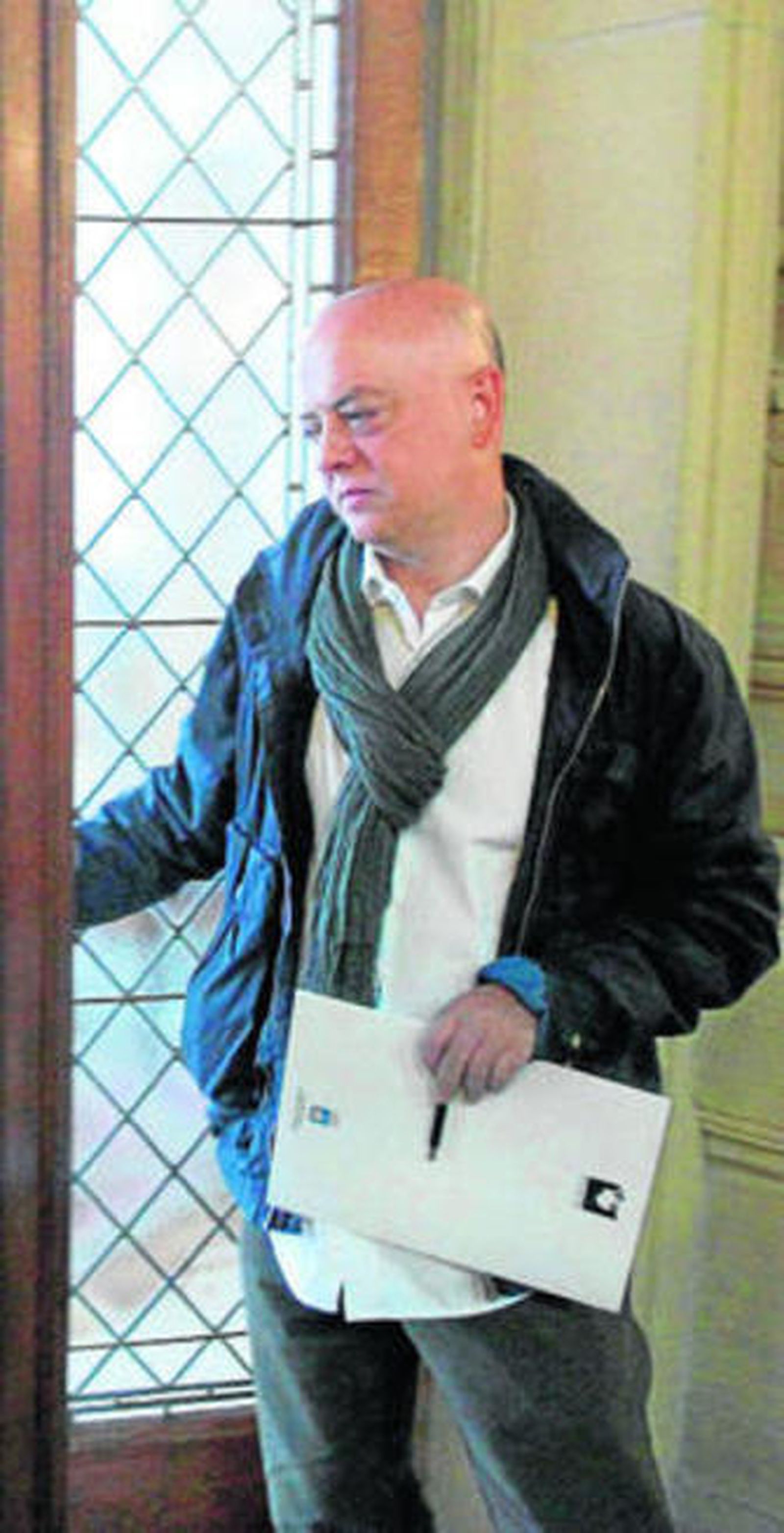 Odón Elorza, en una de las últimas fotos en el Ayuntamiento.