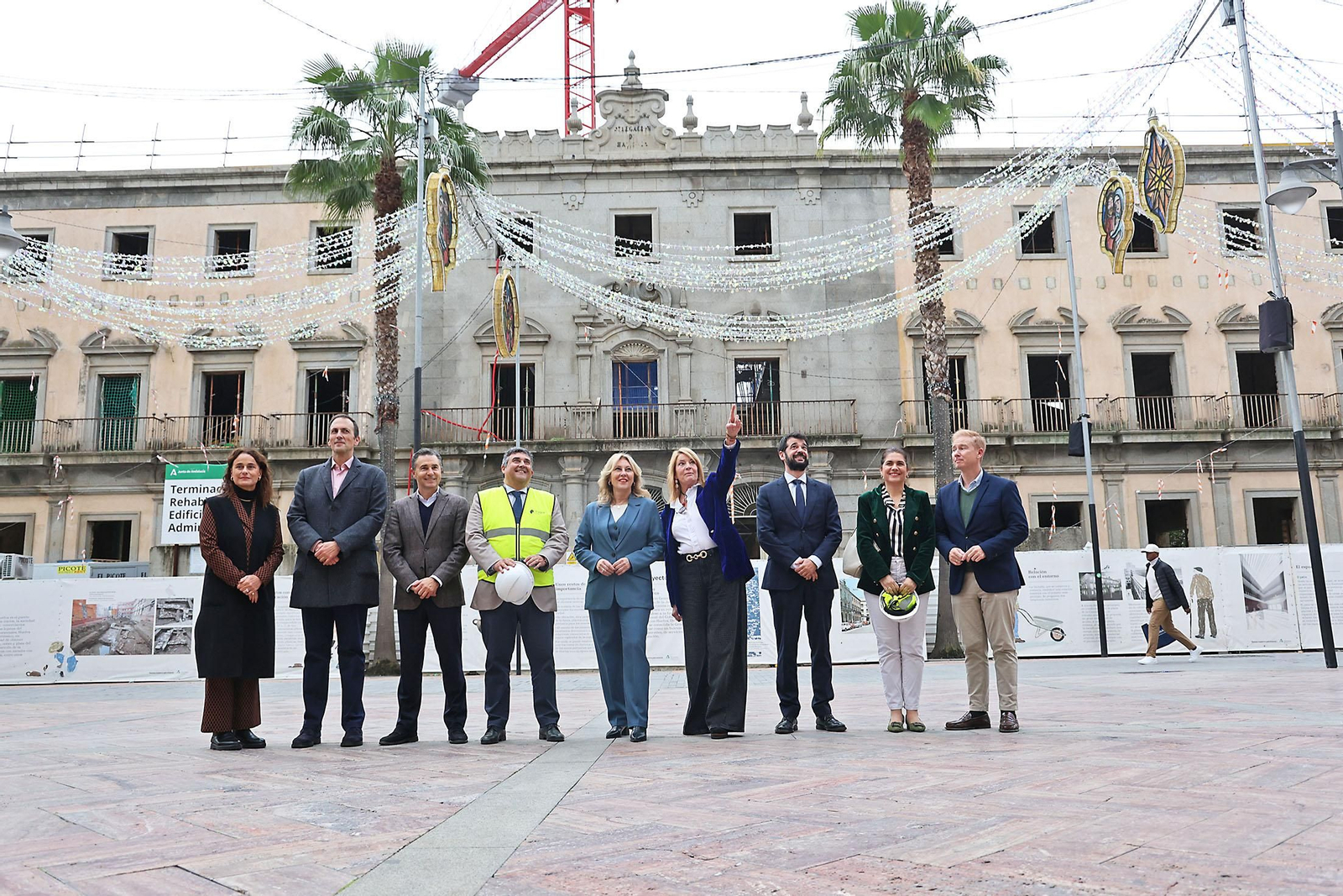 Imágenes de la visita las obras de la antigua Delegación de Hacienda