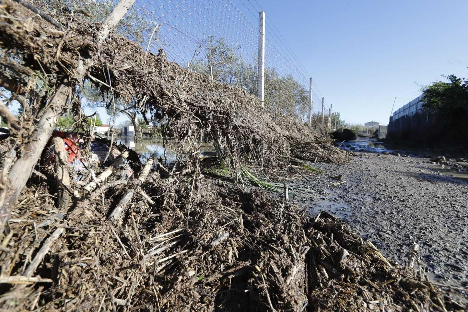 Las imágenes de las grandes inundaciones en Los Palmares entre San Juan y Trigueros