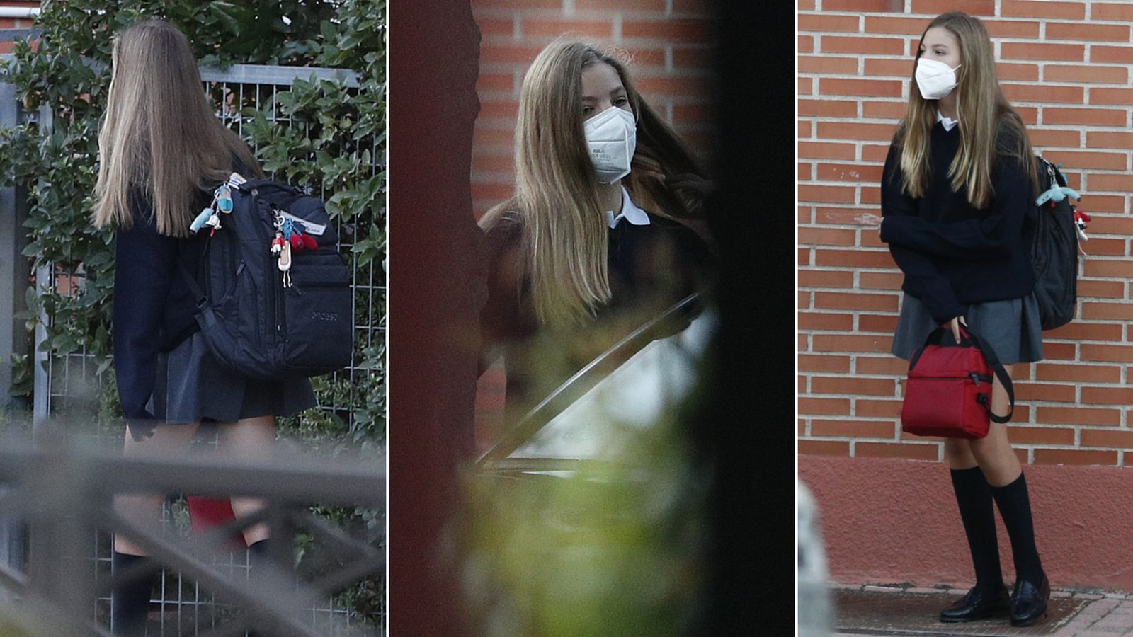 La infanta Sofía, este viernes, a su entrada al colegio donde cursa tercero de Secundaria.