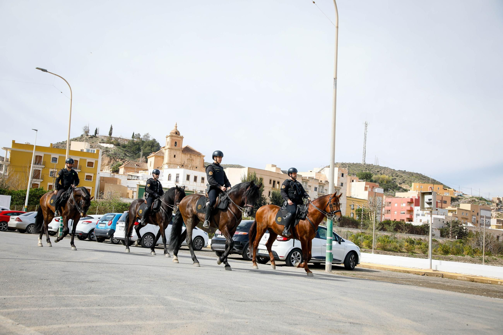 Imágenes del Escuadrón de Caballería de la Guardia Civil en Gádor.