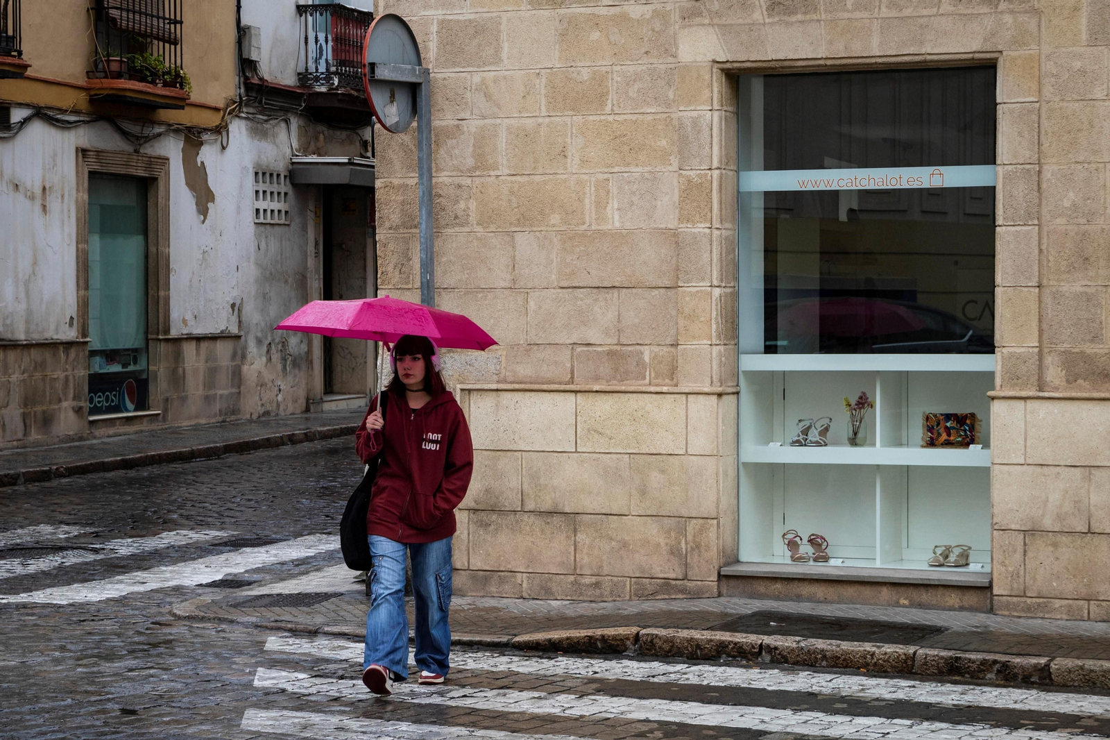 Lluvia en Jerez ayer domingo.