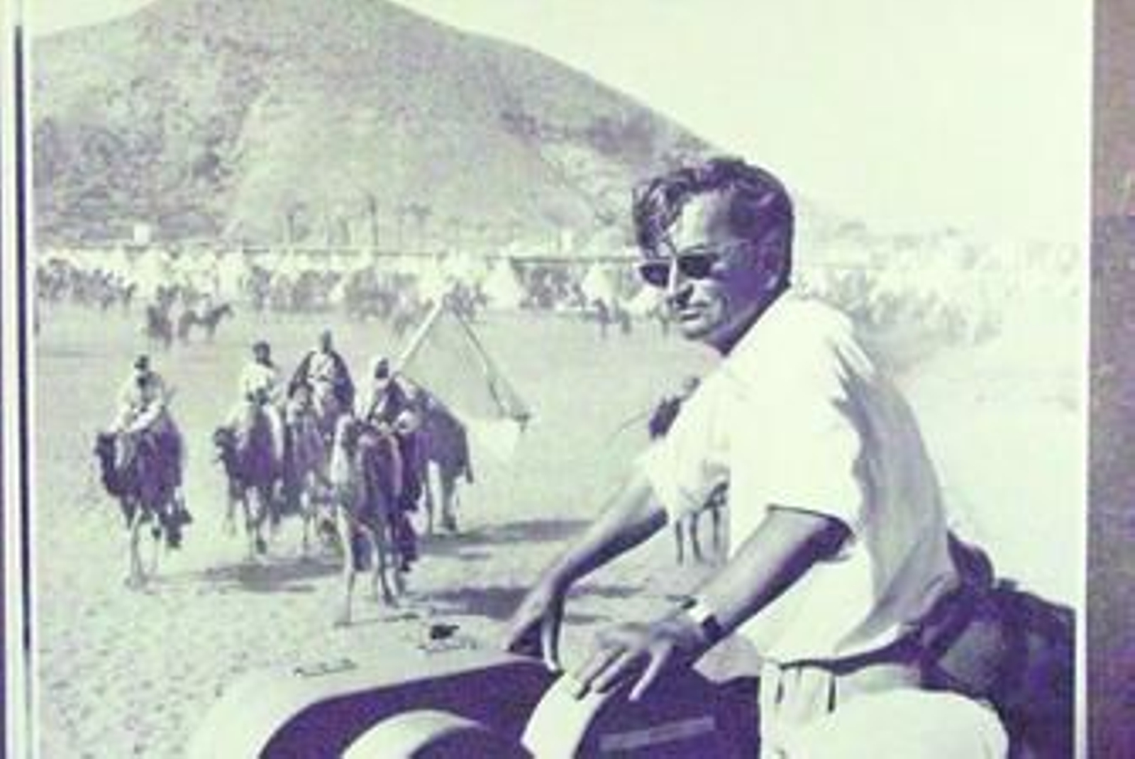 Imagen del rodaje en la playa del Algarrobico de Lawrence de Arabia.