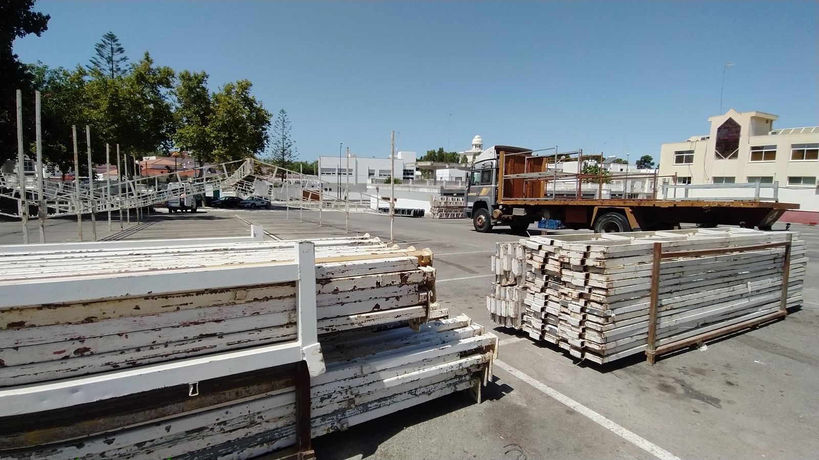 Estructuras de las casetas de la Feria.