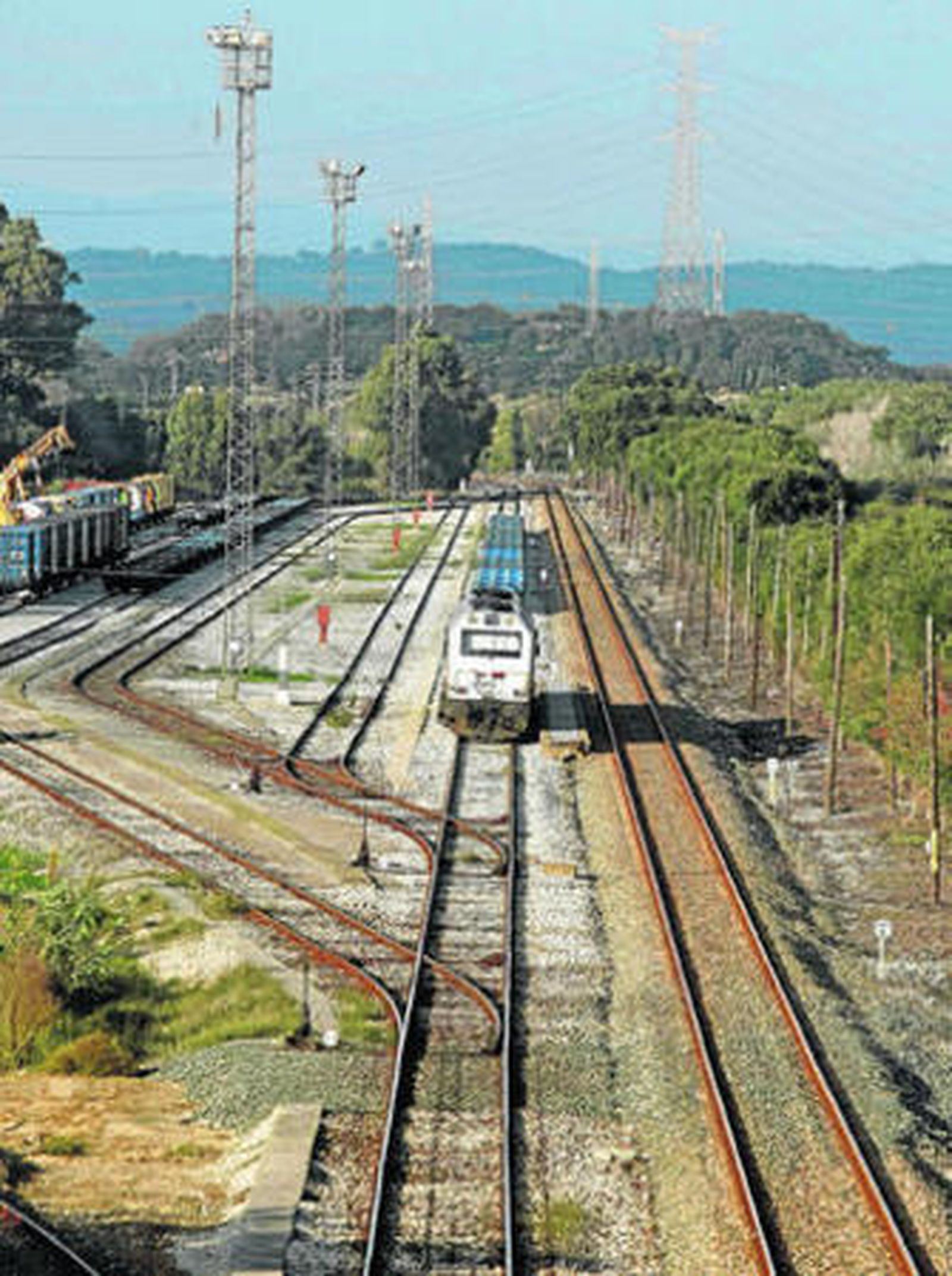 Imagen del tendido ferroviario Algeciras-Bobadilla.
