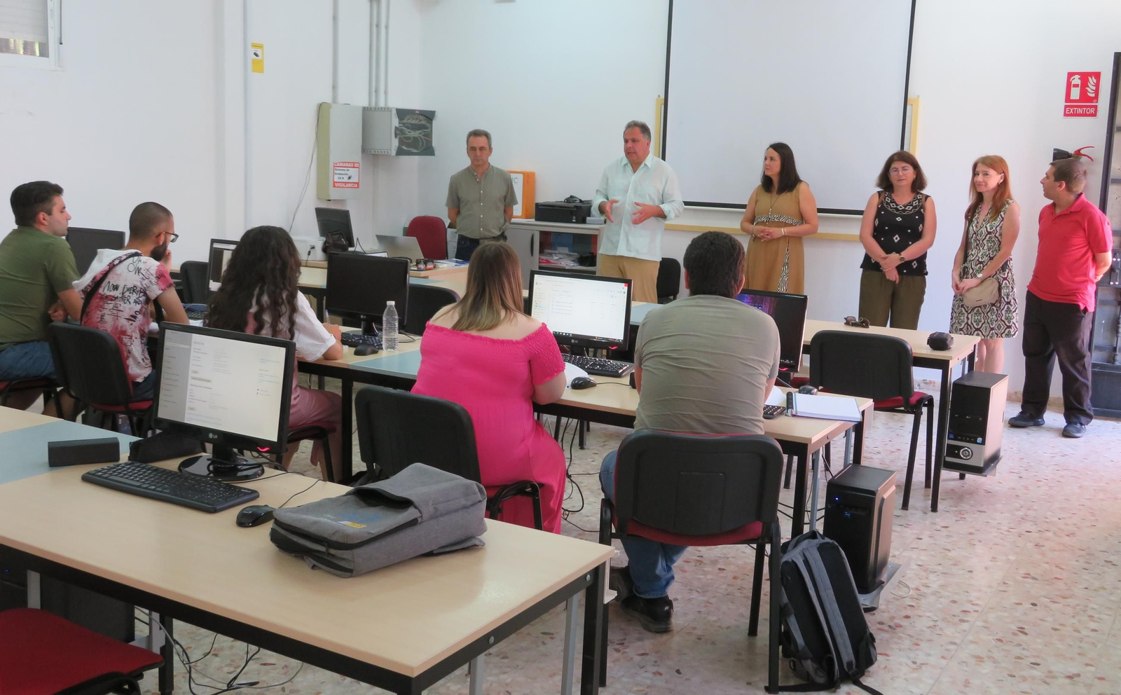 El delegado territorial de Empleo, Juan Carlos Duarte, durante la inauguración del programa en SAFA-Funcadia.