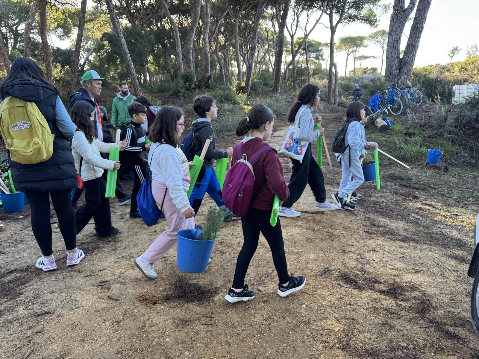 Alumnos del Colegio Reggio participan en la reforestación de Las Canteras