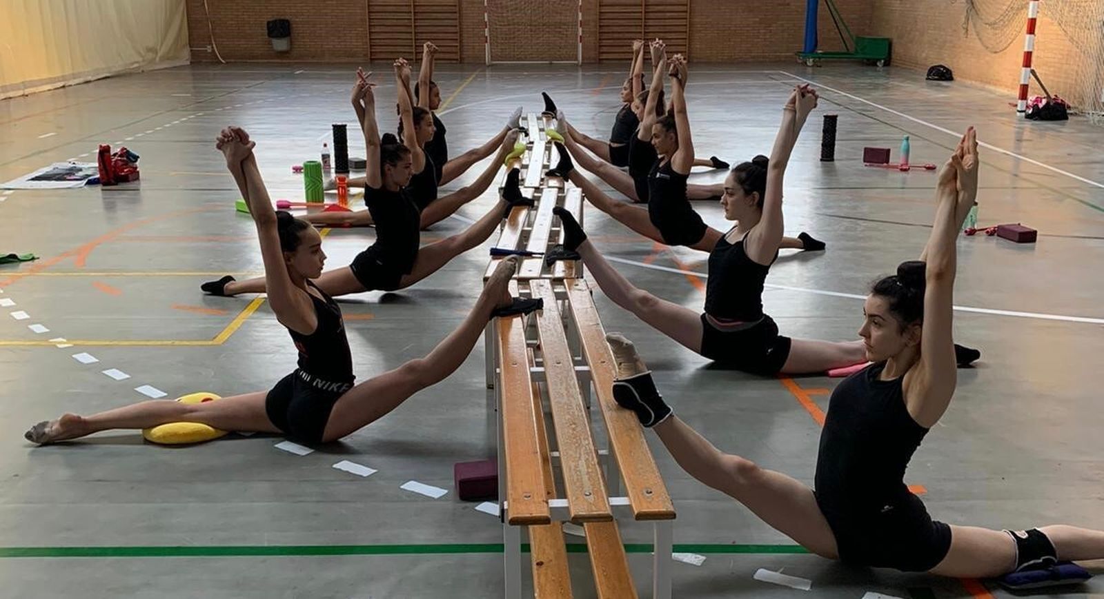 Las jóvenes del Séneca, en los primeros entrenamientos tras el parón.