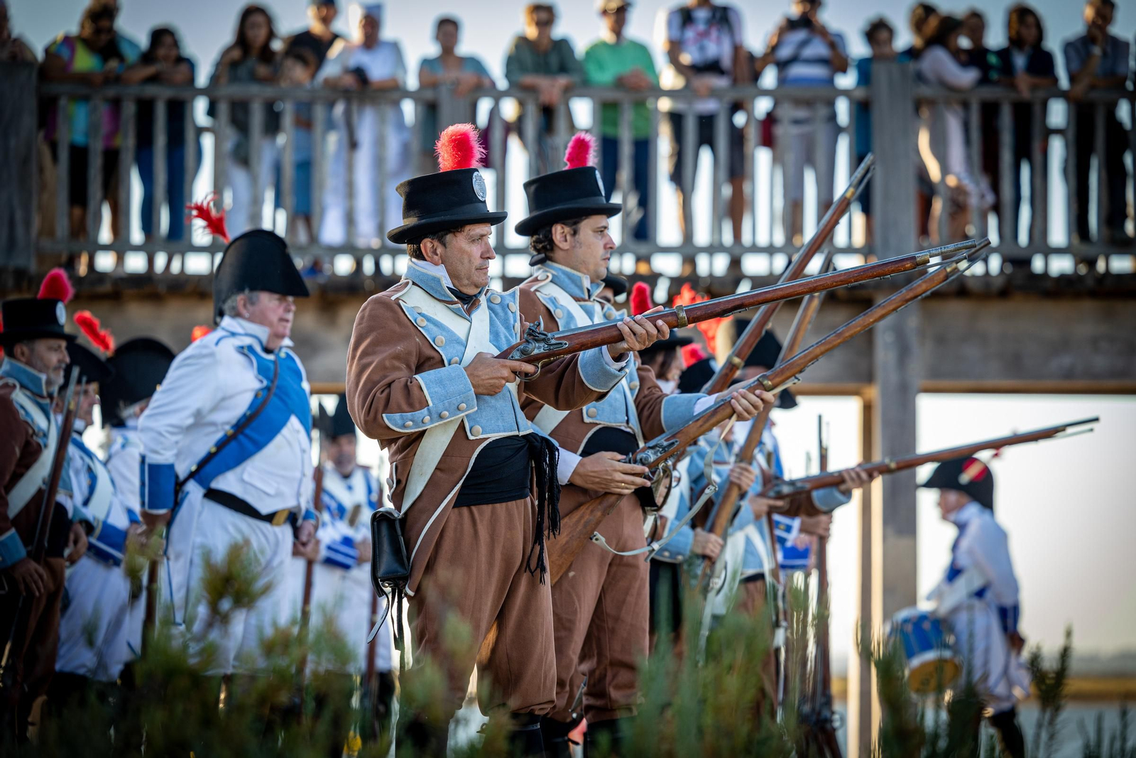 Las imágenes de la Primera recreación de la Batalla del Trocadero En el caño de La Cortadura
