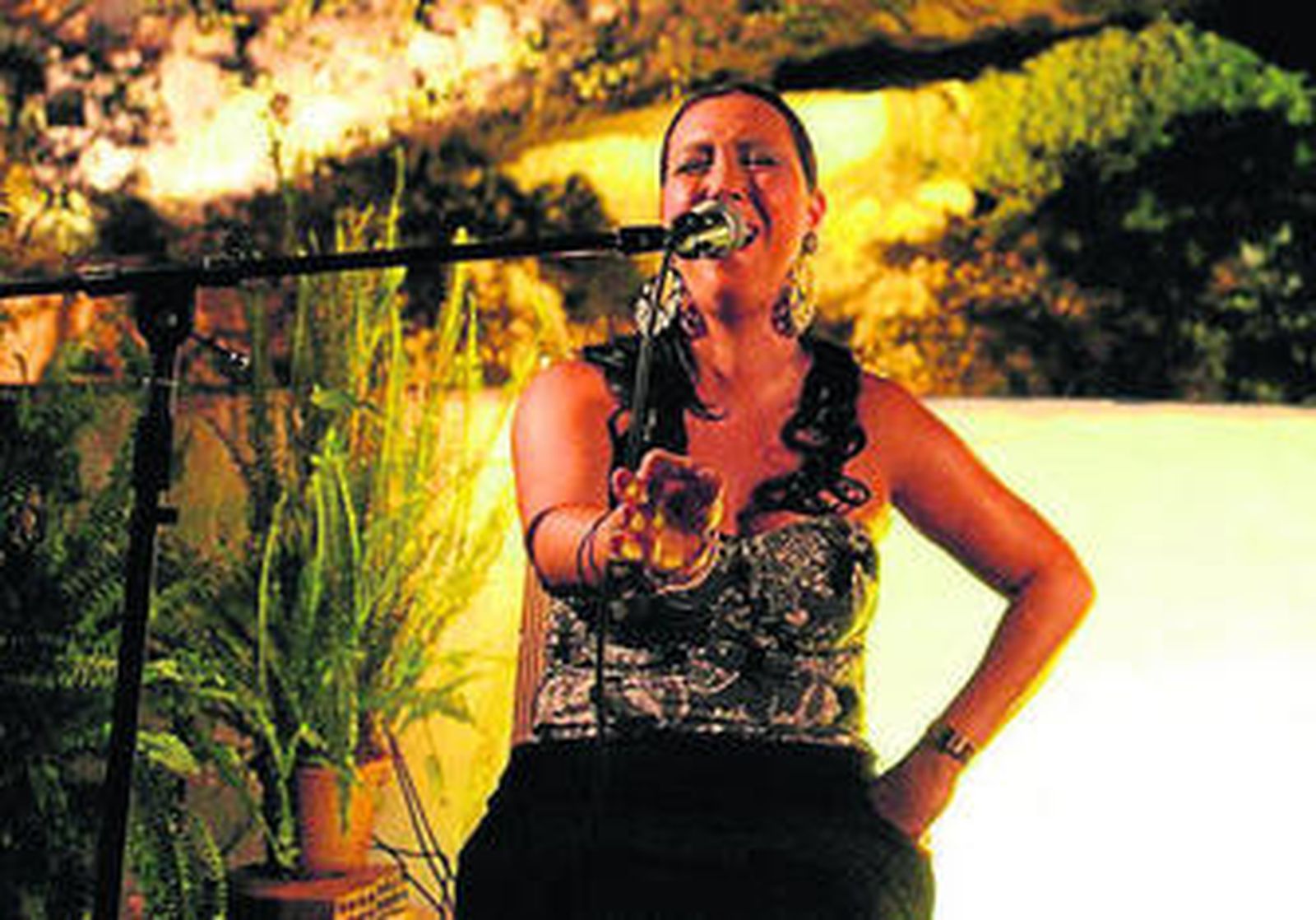 La joven cantaora María Canet durante una de sus actuaciones.