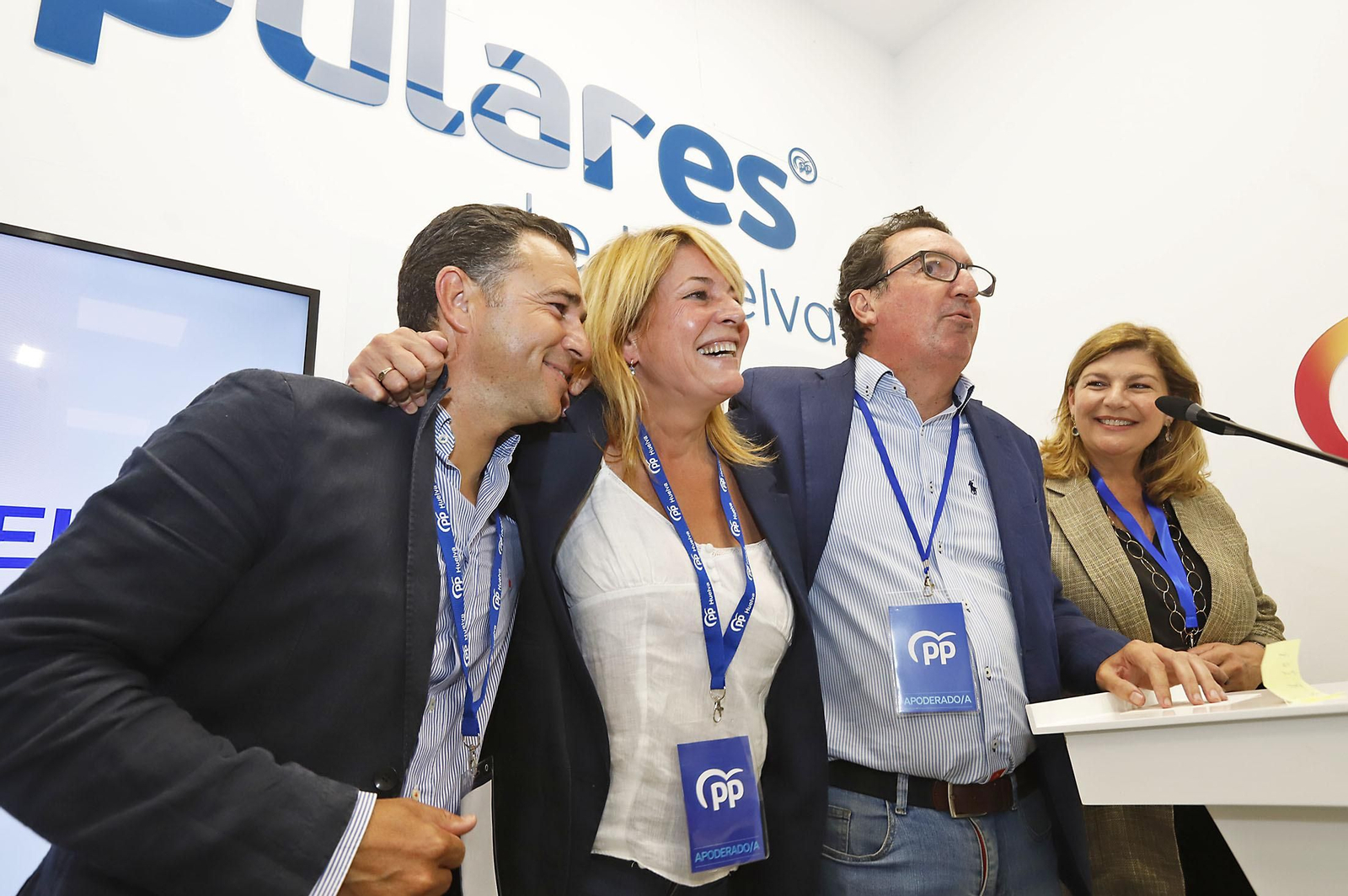 Elecciones 2023: Imágenes de la celebración por la vitoria de Pilar Miranda en las elecciones Municipales de Huelva