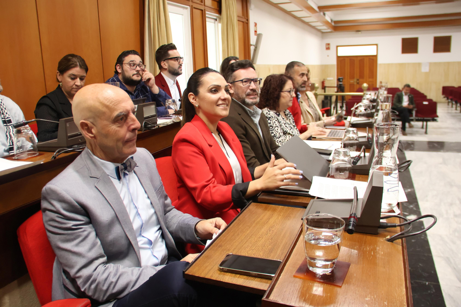 Los concejales del Grupo Municipal del PSOE, en un pleno. Los concejales del Grupo Municipal del PSOE, en un pleno.