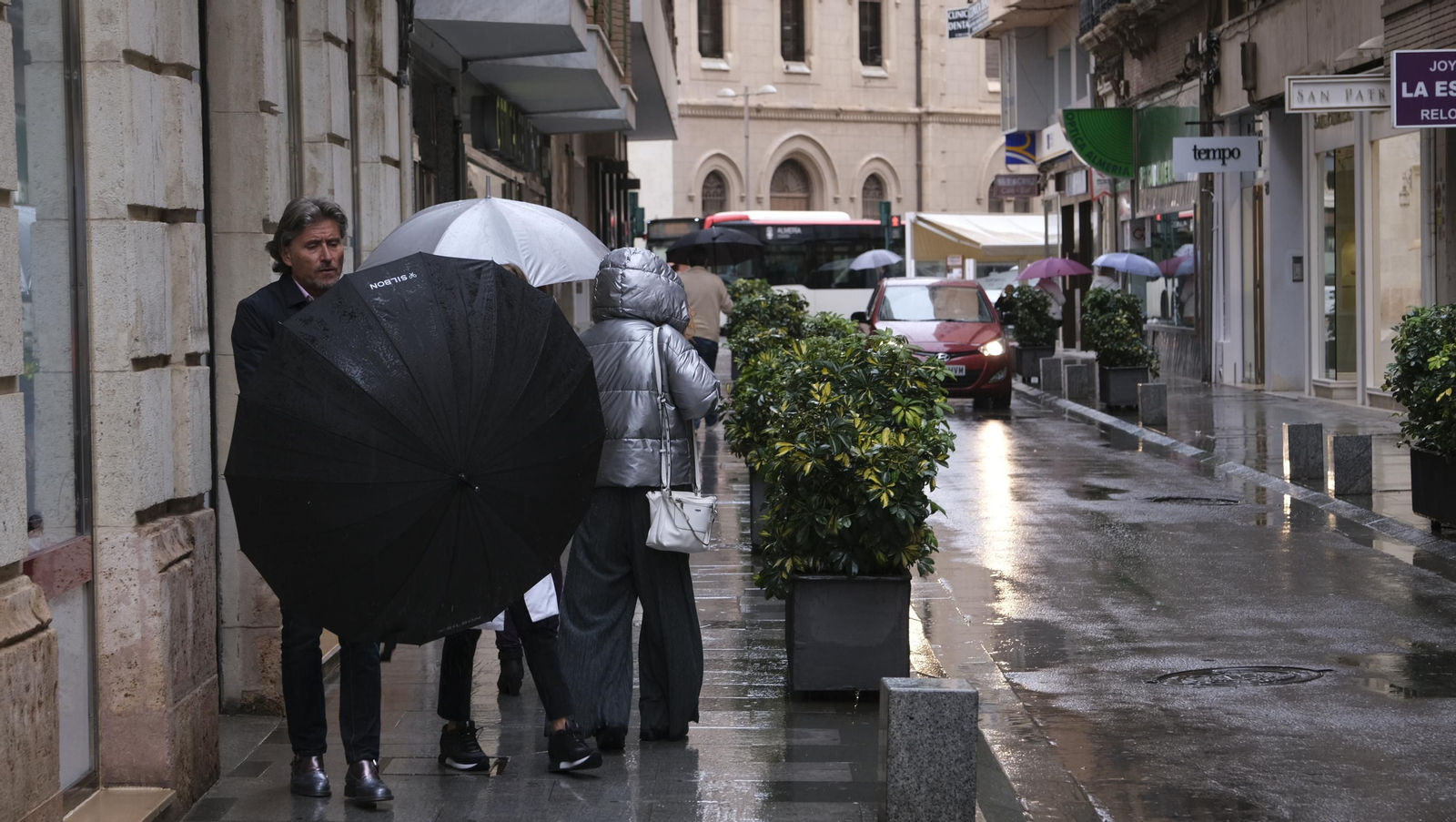 Imágenes de la lluvia en Almería.
