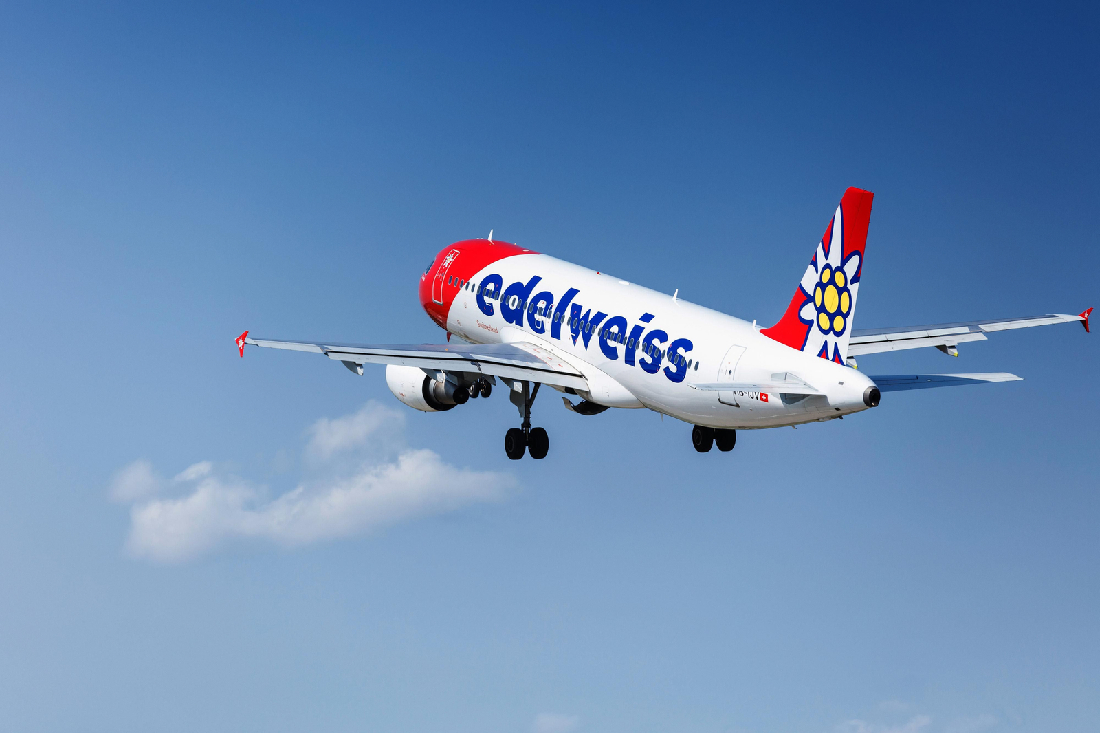 Un avión de la compañía Edelweiss.