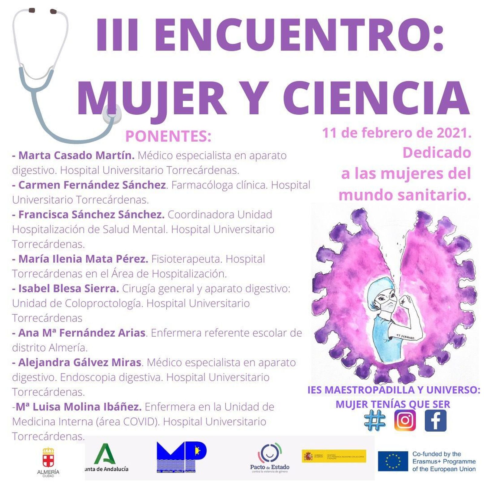 Cartel del Encuentro 'Mujer y Ciencia'