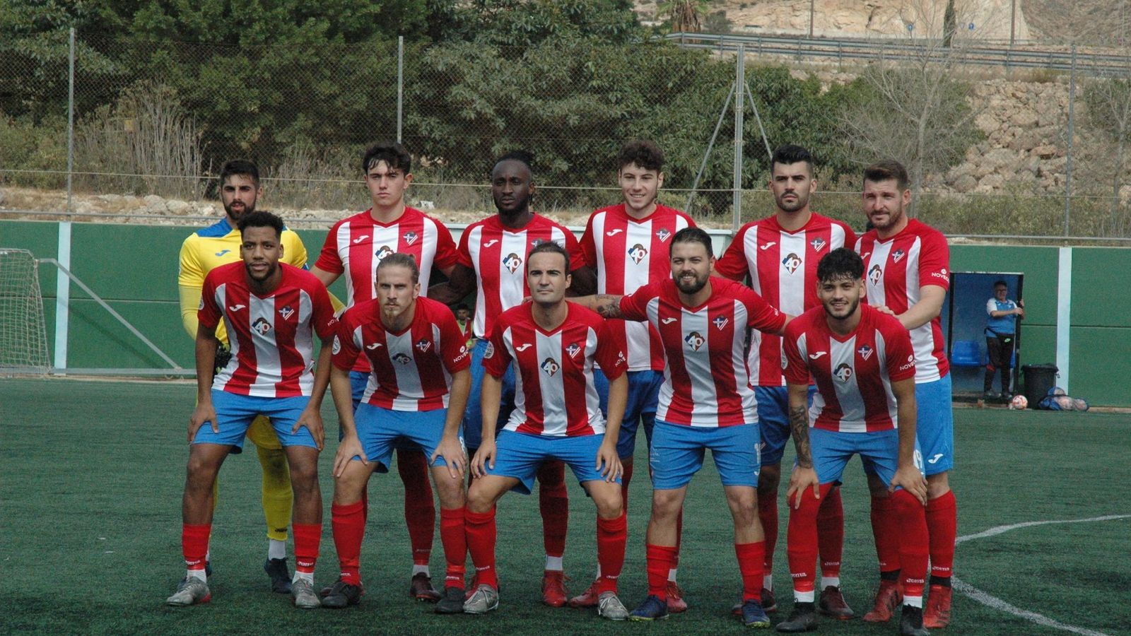 Alineación del Poli Almería ante el Alhaurino