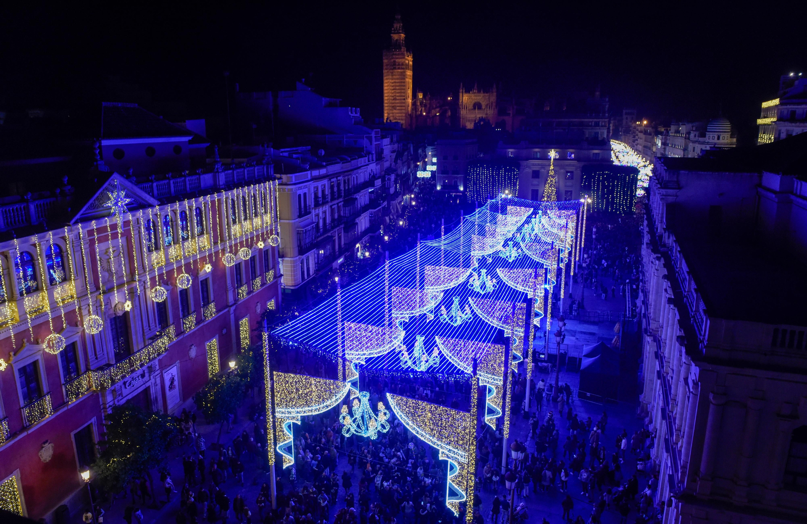 Encendido de la iluminación de Navidad en Sevilla