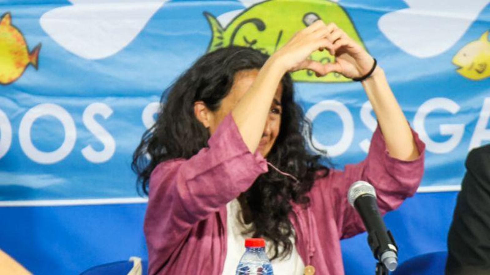Patricia Ramírez, emocionada durante la rueda de prensa